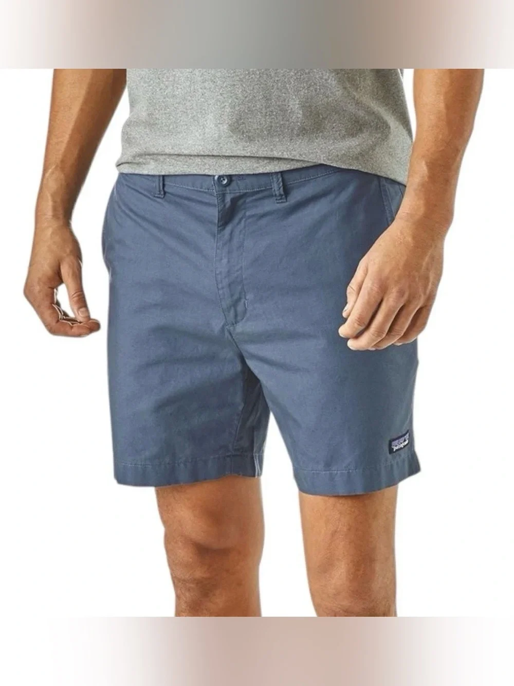 Patagonia Men's Blue Organic Cotton Hemp All Wear Chino Shorts Pockets
